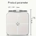 ميزان الدهون الرقمي الذكي مع تقنية لاسلكية و 8 أقطاب لتحليل تركيبة الجسم بدقة، مصنوع من مادة بلاستيكية، توافر الاتصال اللاسلكي